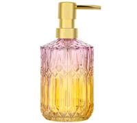 YunNasi Soap Dispenser | Refillable Glass Bottle with Pump, Hand Soap Dispenser for Bathroom, Kitchen, PurpleOrange