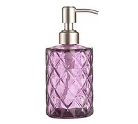 YunNasi Soap Dispenser | Refillable Glass Bottle with Pump, Hand Soap Dispenser for Bathroom, Kitchen, Purple