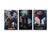 Yunneat 3 PCS Death Poster Note Anime Vintage Comics Manga Cover Wall Art Canvas Posters Room Decorative Aesthetic Print Decor 16x24inch(40x60cm)-3pcs Style-4