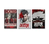 Yunneat 3 PCS Dexter Poster Comedy Tv Series Vintage Retro Cover Wall Art Canvas Posters Room Decorative Aesthetic Print Decor 08x12inch(20x30cm)-3pcs Style-1