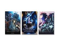 Yunneat 3 PCS Solo Poster Leveling Anime Manga Comis Retro Vintage Cover Wall Art Canvas Posters Room Decorative Aesthetic Print Decor 08x12inch(20x30cm)-3pcs Style-3