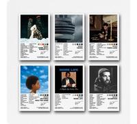 Yunneat A Set Of 6 Drake Poster Rapper Vintage Music Album Cover Signed Wall Art Canvas Posters Room Decorative Aesthetic Print Decor 16x24inch(40x60cm) Style-3