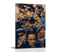 Yunneat Eminem Ice Retro Rapper Music Collage Poster Decorative Canvas Wall Art 08x12inch(20x30cm) Modern Family Bedroom Decor