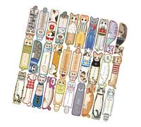 YUNNIAN 30Pieces Cats Animal Paper Bookmarks 1.6x5.6Inch Bookmarks Book Page Divider for Book Lover Reader Teacher