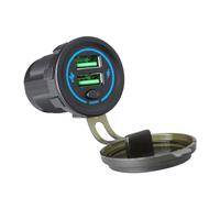 YUNNIAN 36W USB Car Charging with Switches and LED Light for 12V 24V Vehicles Including Car, Trucks, SUVs, Motorcycles,and