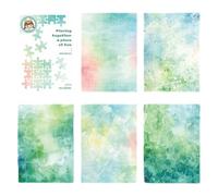 YUNNIAN 5Pcs Aesthetic Watercolor Sticker Scrapbooking Decorative Sticker Adhesive Paper for Journal Notebook Album Phone