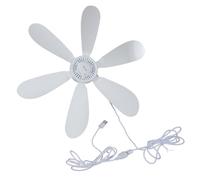 YUNNIAN 5W 5V Hanging Fan For Car Tent Garage 16.5" Leaves 10.7 Foot Cable USB Operated Quiet Garage Tool Room Fan