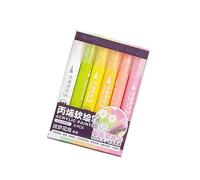 YUNNIAN 6 Color Acrylic Paint Marker Acrylic Paint Pen Brush Tip for Drawing Card Making Scrapbooking Journaling Coloring