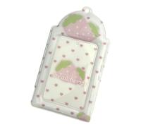 YUNNIAN Cartoon Strawberry Card Case 3Inch PVC Card Covers Card Sleeves Photo Card Covers Photocard Case Keychain Bag