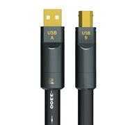 YUNNIAN High End USB A to USB B Cable 6N Single Crystal Coppered Cored Advanced Shielding Technology Clear