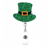 YUNNIAN Irish Festival Badge Holder with Metal Clip Badge Reels Clip Nurse Doctor Badge Card Holder