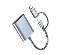 YUNNIAN Multiple Device XQDs Reader USB Type C & A Port For Laptops Desktops Optimized For High Capacity Memory Cards Computer Phone Card Reader USB C