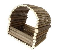 YUNNIAN Natural Wooden Parrots Multiuse Parrots Nest Thermals Regulating Bird Nest For Small Birds Thermals Insulation Arched Branch Bird Shelter