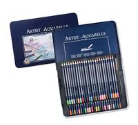 YUNNIAN Watercolor Coloring Pencil Set with Metal Case Colored Pencil with Fine Brush Artist Art Supplies for Sketching