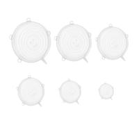 Yunova 6PCS Silicone Food Covers - Reusable Stretch Lids in 6 Sizes, BPA-Free Platinum Silicone, Leakproof & Heat Resistant for Bowls, Cups, Containers, Fridge, Microwave & Oven Use