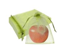 Yunova Fruit Protection Bags - 100PCS Green Fabric Drawstring Mesh Bags, 20×15cm Reusable Insect Netting for Fruit Trees, Garden Harvest Covers for Apples, Pears, Peaches