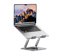 Yunova Laptop Stand for Desk with 360° Swivel Base, Portable Foldable Ergonomic Riser Compatible with MacBook Pro/Air, 10-17 Inch Adjustable Holder for Team Work & Home Office