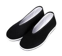 YunPeng Chinese Traditional Old Beijing Shoes Unisex Martial Art Kung Fu Tai Chi Rubber Sole Shoes Black
