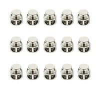 Yunpo Metal Cord Locks for Drawstrings Round Cord Stopper Silver Double Hole Spring Clasps Toggle Fastener Elastic Buckle for Shoelaces, Paracord, Bags, Clothing, and Storage(30PCS)