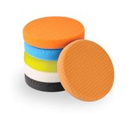 YUNPYCHY 125 mm Polishing Pads Set, 5-Piece Polishing Sponges Pads, Five Colours for Polishing/Grinding/Waxing, Compatible with Eccentric Polisher, Angle Grinder & Cordless Screwdriver - Car