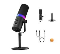 Yunrui Kozenix Microphone - 2025 New Professional Studio Condenser Mic with 192kHz/24bit, Cardioid Polar Pattern, XLR & USB-C Dual Interface, RGB Light, for Streaming/Recording/Conference