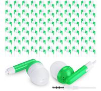 Yunsailing 100 Packs Earbuds Bulk Classroom Headphones Pack Individually Bagged 3.5 mm in-Ear Earphones with Wire for Students Adult Schools Hospitals Hotels Library Museums MP3 Gift (Green)