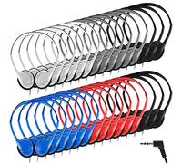 Yunsailing 30 Pack Class Set Headphones for Kids Students Bulk Classroom Headsets Adjustable School Earphones On Ear with 3.5mm Jack for Youth Adults, Teacher Must Have Supplies(Retro Colors)