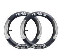 YunSCM 2-Pack 20" Bike Inner Tube 20 x 3.5/4.0 AV32mm Schrader Vavle Super Automatic Repair, Self-Sealing, Puncture Resistant 20" Fat Bike Bicycle Tyre Tubes Self Sealing Fat Tubes (Black)