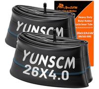 YunSCM 2-Pack 26" Fat Tyre Tubes 26x3.5/4.0 ETRTO 89/102-559 AV32mm Valve 26" Fat Tube Compatible with 26 x 3.50 26x3.60 26x3.80 26 x 4.0 Electric Bike/Mountain Bike Fat Tire Tubes