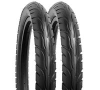 YunSCM 2 Pack 60TPI Foldable 18" Bike Tyres 18x2.40 ETRTO 64-355 with 18" Bike Inner Tubes 18x2.125/2.40 AV32mm Valve, Compatible with 18x2.35 18x2.40 Bike Tires and Tubes