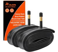 YunSCM 2-Pack 700C Bike Heavy Duty Tubes 700x45C 700x44C 700x46C 700x47C 700x48C 700x50C 44/50-622 AV48mm Valve 700C Inner Tubes Compatible 700x44C/45C/46C/47C/48C/50C 28x1.75 Road Bike/Bicycle Tyre