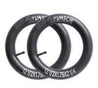 YunSCM 2-PCS 12 1/2 inch Bike Tubes 12 1/2X1.75x2 1/4 SV32mm Schrader Valve Compatible with 12x1.75/2.25 12.5x1.75/2.25 12 1/2x2 1/4 Road/MTB Bike Tyre Tubes