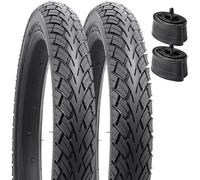 YunSCM 2-PCS 14" Bike Tyres 14x1.75 47-254 Bicycle Tyres and 14 inch Heavy Duty Bike Tubes AV32mm Schrader Valve, Compatible with 14x1.65 14x1.75 Road/City Kid Bike Bicycle Tires and Tubes