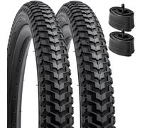 'YUNSCM 2-PCS 16'' Bike Tires 16x1.75/47-305 and 16'' Heavy Duty Bike Tubes Schrader Valve Compatible with Stroller/Kid Bike 16 x 1.75 Bicycle Tires and Tubes（Y-687）'