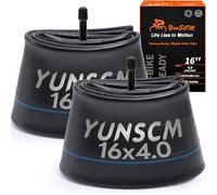 YUNSCM 2-PCS 16x4.0 Heavy Duty E-Bike Tubes 16 x 4.0 Schrader Valve Inner Tubes Compatible with 16X4.0 Fat Bike Bicycle Tire Tubes