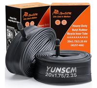 YunSCM 2-PCS 20" Heavy Duty Bike Tubes 20x1.75 20x1.95 20x2.0 20x2.10 20x2.125 20x2.25 ETRTO 47/57-406 AV33mm Schrader Valve Compatible with 20x1.75/1.95/2.0/2.10/2.125/2.25 Road/MTB Bike Tyre Tubes