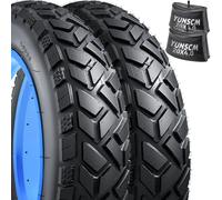 YunSCM 2 Pcs 20" Heavy Duty Fat E-Bike Tyres 20x4.0(102-406) with 20" Fat Bike Tubes AV32mm Schrader Valve, Compatible with Most 20 x 4.0 Electric Bike/Mountain Bike Tyres(Black)
