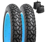 YunSCM 2-PCS 20 inch E-Bike Tyres 20x4.0/102-406 and 2-PCS 20 Zoll Heavy Duty Fat Inner Tubes 20x4.0/4.50 AV32mm Ventil, Kompatibel with 20x4.0 E-bike Fat bike/Snow bike/Winter Bikes Tyres