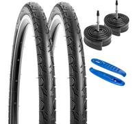 YunSCM 2 Pcs 20 inch Road Bike Tyres 20x1 1/8 ETRTO 30-451 with 20" Bike Tubes FV60mm Presta Valve Compatible with 20X1 1/8 Bicycle Tires and Tubes