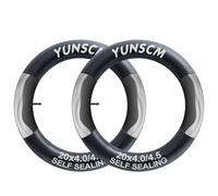 YunSCM 2-PCS 20" Self-Sealing Fat Bike Tubes 20x4.0/4.5 AV32mm Schrader Vavle Super Automatic Repair Self-Sealing Puncture Resistant Compatible with 20x4.0/4.5 Inch Fat Tyre Bicycle Tubes