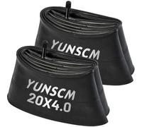 YUNSCM 2-PCS 20X4.0" Fat E-Bike Tubes AV32mm Schrader Valve E-Bike Inner Tubes Schrader Valve 20inch Fat Tube Compatible with Fat Bike 20 x 4.0/4.5 Electric Bicycle Tire Tubes