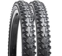 YUNSCM 2-PCS 22" Bike Tyres 22 x 2.125/57-457 Compatible with 22x2.0 22x2.10 24x2.125 24x2.15 Mountain/Road Bike Bicycle Tires (Y-1043)