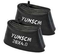 YunSCM 2-PCS 26" Heavy Duty Fat Tubes 26x4.0 26x4.5 100-559/114-559 Bicycle Inner Tubes AV32mm Schrader Valve Compatible with 26x4.0/4.5 MTB Road Bike Fat Tyre Tube