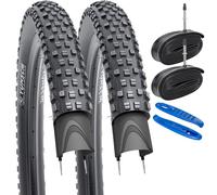 YunSCM 2-PCS 27.5" Anti-puncture MTB Bike Tyres 27.5 x 2.10 54-584 60TPI Lightweight Tyres Compatible with 27.5x2.0 27.5x2.10 27.5x2.125 Mountain Gravel Bike Bicycle Tires