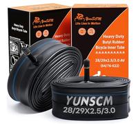 YunSCM 2-PCS 28/29 inch Heavy Duty Bike Inner Tubes 28/29x2.50 28/29x2.60 28/29x2.80 28/29x3.0 64/76-622 AV32mm Schrader Valve 28/29" Tube Compatible with 28/29x2.50/2.60/2.80/3.0 Bike Tyre Tube