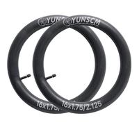 YunSCM 2-PCS 47/57-305 16 inch Bike inner tube16x1.75 16x1.90 16x1.95 16x2.0 16x2.10 16x2.125 AV32mm Schrader Valve Compatible with 16x1.75/2.125 Road/MTB Bike Tyre Tubes
