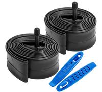 YunSCM 2-PCS 47/57-507 24 inch Bike inner tube 24x1.75 24x1.90 24x1.95 24x2.0 24x2.10 24x2.125 AV32mm Schrader Valve Compatible with 24x1.75/2.125 Road/MTB Bike Tyre Tubes