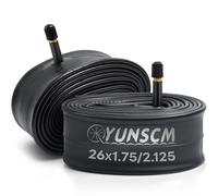 YunSCM 2-PCS 47/57-559 26 inch Bike inner tube 26x1.75 26x1.95 26x2.0 26x2.10 26x2.125 AV32mm Schrader Valve Compatible with 26x1.75/2.125 Road/MTB Bike Tyre Tubes
