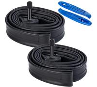 YunSCM 2-PCS 47/57-584 27.5 inch Bike inner tube 27.5x1.75 27.5x1.90 27.5x1.95 27.5x2.0 27.5x2.10 27.5x2.125 AV32mm Schrader Valve Compatible with 27.5x1.75/2.125 Road/MTB Bike Tyre Tubes