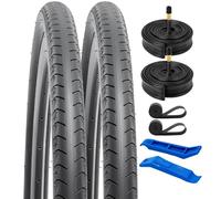 YunSCM 2-Pcs 700C Bike Tyres 700x38C 28x1.50 Tires 40-622 and 28inch Bike Tubes Schrader Valve AV48mm Compatible with 700x35C 700x38C 700x40C(35/40-622) Bike Bicycle Tyres and Tubes (P-1493)